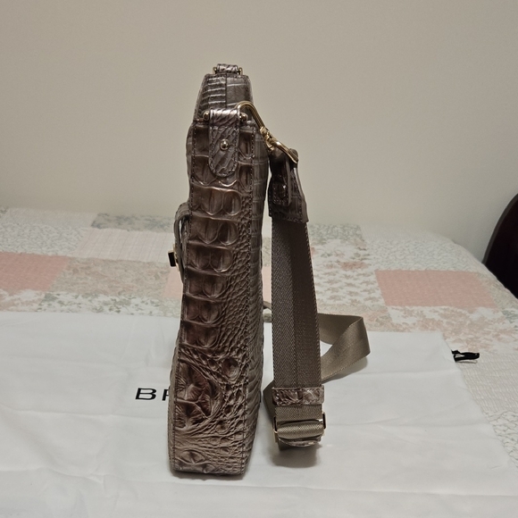 Brahmin Leia Crossbody Bag In Silver Lining Melbourne. NWT - Picture 7 of 16